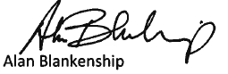 Alan Blankenship Signature